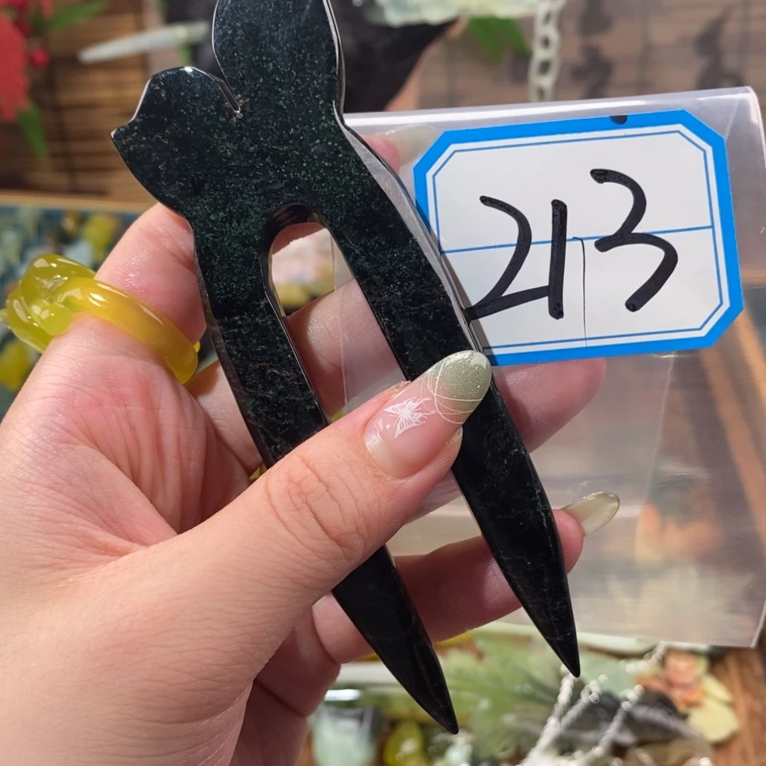 蛇纹石玉发饰未镶嵌