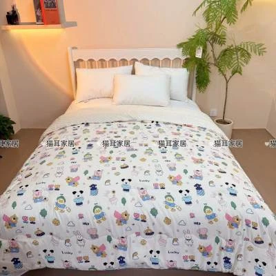 【森林派对】200*230cm 居家日用柔软亲肤多功能纱布豆豆被！