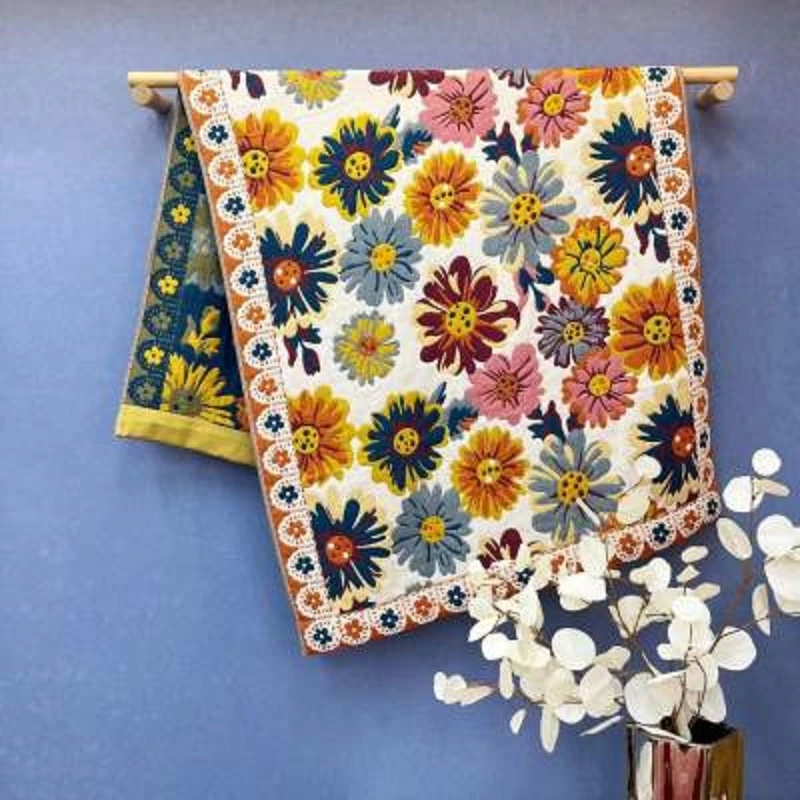 【花开半夏】80*160cm多层纱布加厚加大浴巾成人款双面四季家用