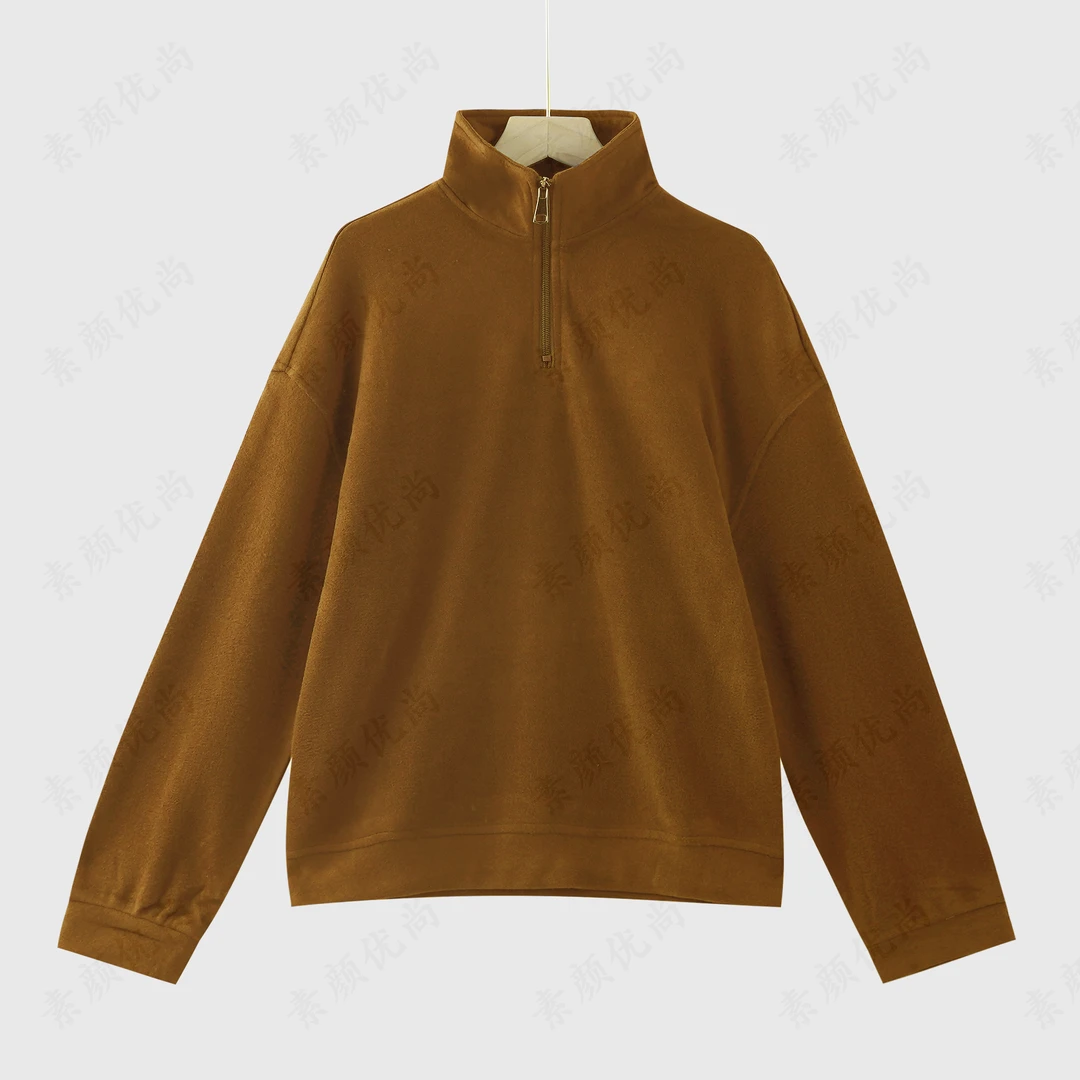 【素颜】2024秋冬新款高定百搭羊绒中高领保暖加厚长袖上衣