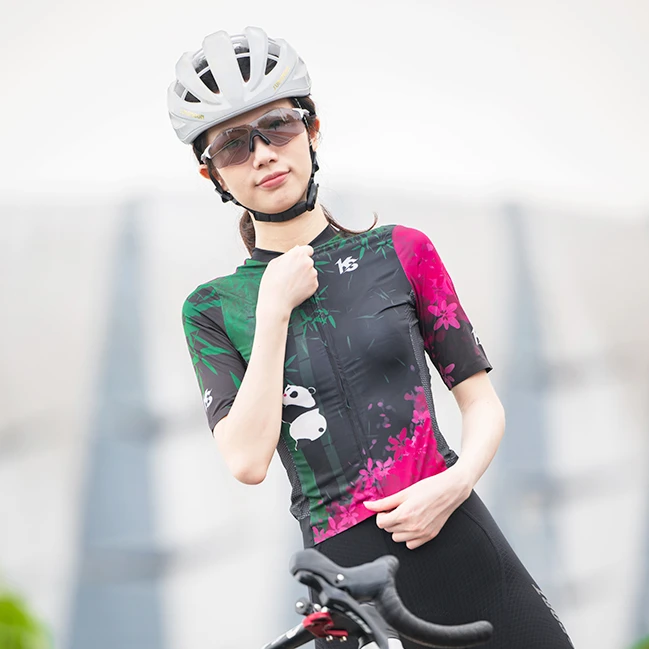 KSCycling弹力骑行服男女同款夏季短袖户外夜骑高弹透气吸湿排汗