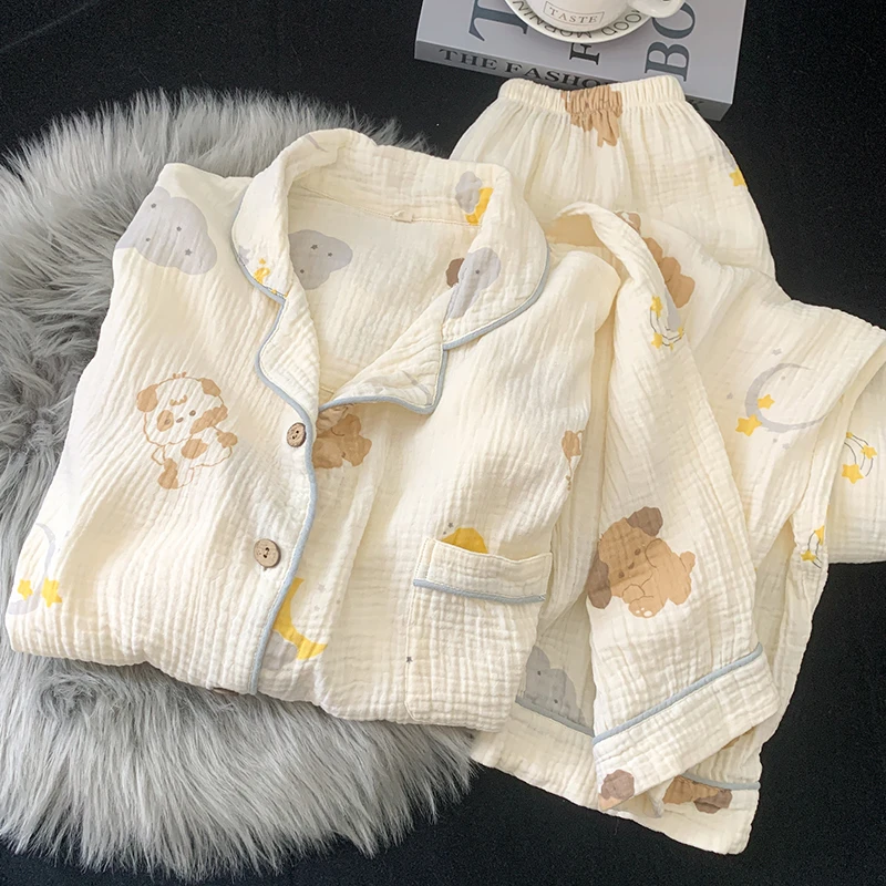 【云上月亮】云朵绵睡衣女甜美风春秋款长袖长裤卡通两件套装家居服