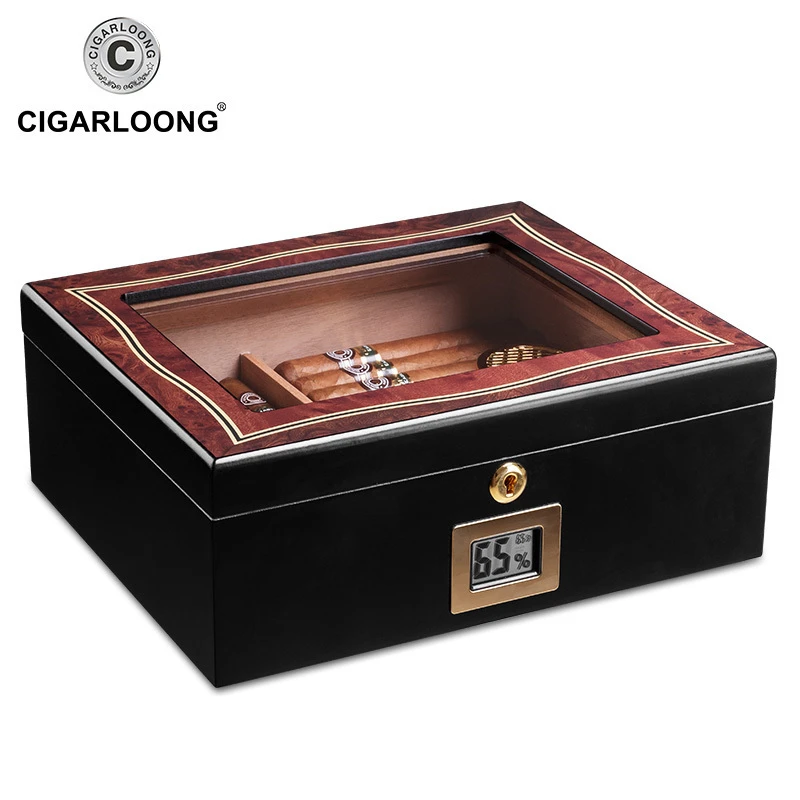 CIGARLOONG茄龙雪茄保湿盒雪松木透明天窗保湿箱保湿柜CLA-A0003