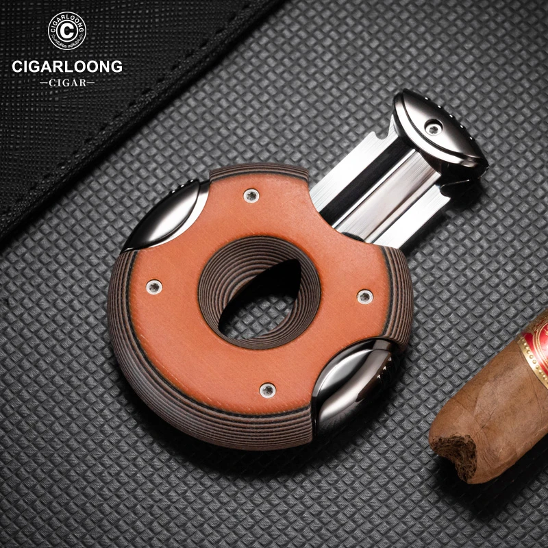 CIGARLOONG茄龙雪茄剪锋利顺滑不锈钢V型剪户外便携式雪茄烟剪刀