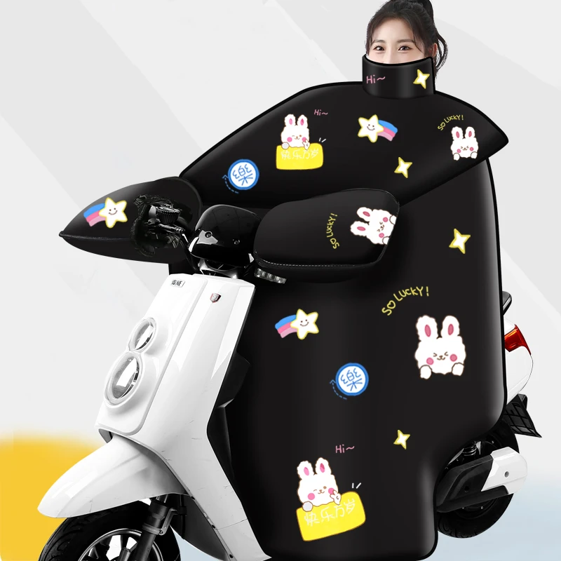 电动车冬季挡风被加绒加厚防水防风防风保暖摩托车防风被-927-2