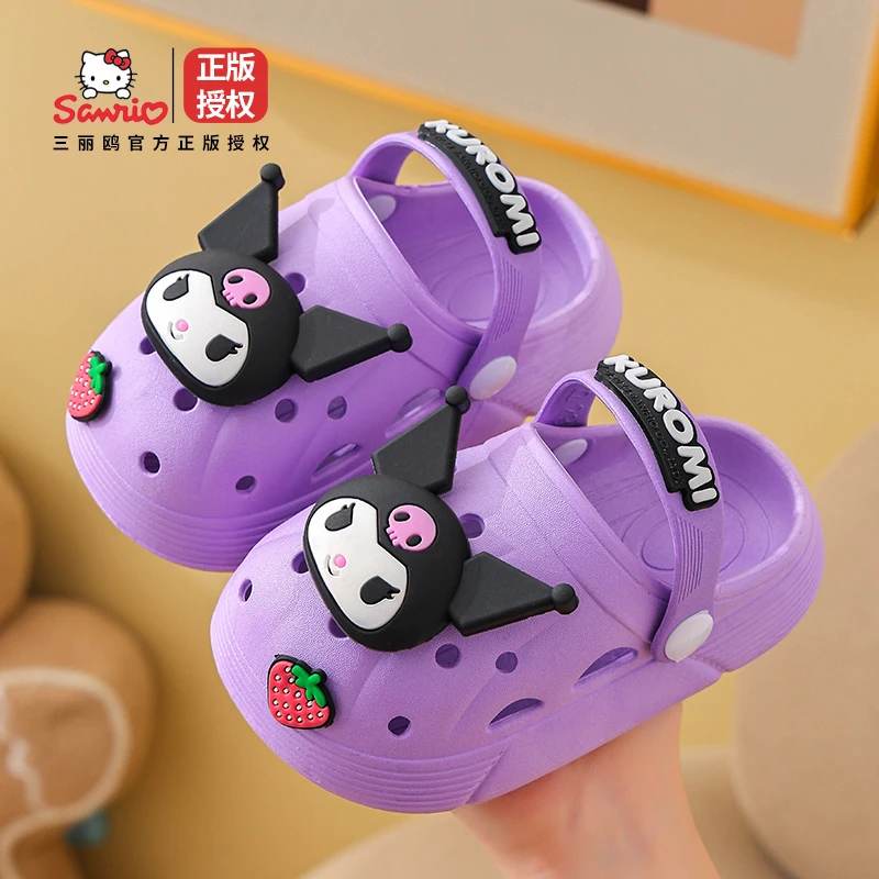 儿童洞洞鞋夏季男童女童可爱凉鞋室内防滑沙滩包头拖