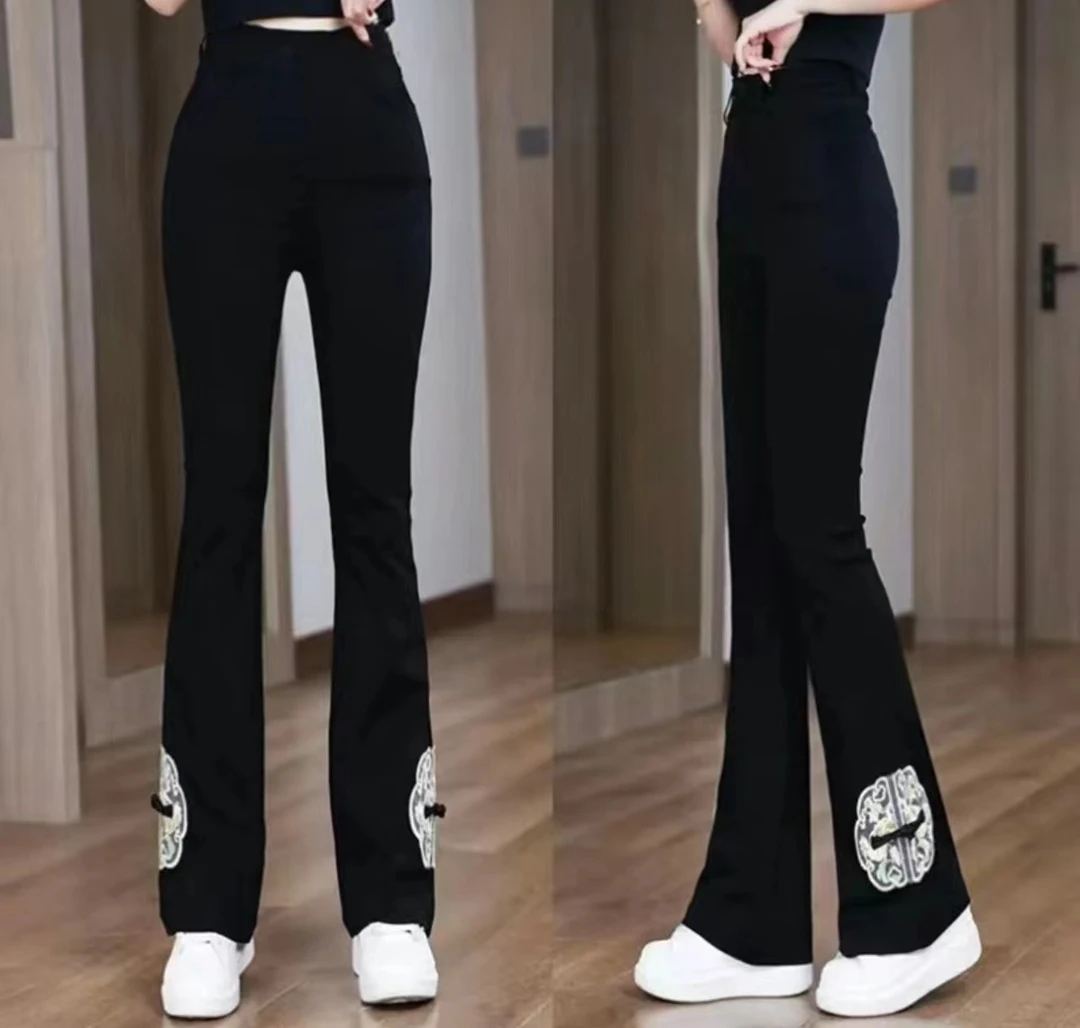 【美一优品】551-600宽松显瘦高腰时尚直筒休闲裤