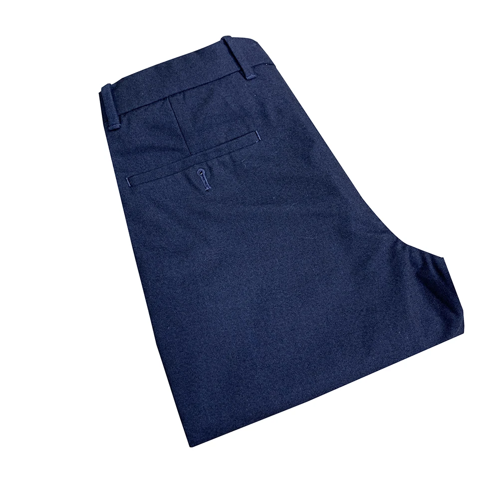 鸟【加厚款】藏青色男士秋冬款轻奢百搭直筒商务简约休闲裤XK192