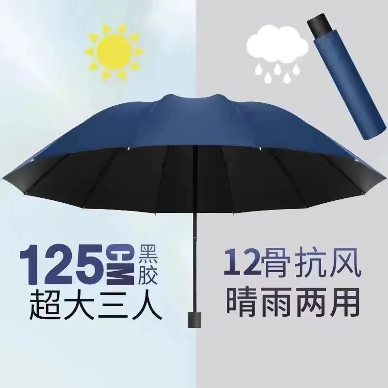 十二骨超大号防紫外线加大加固加厚雨伞抗暴风雨大号防风晴雨两用