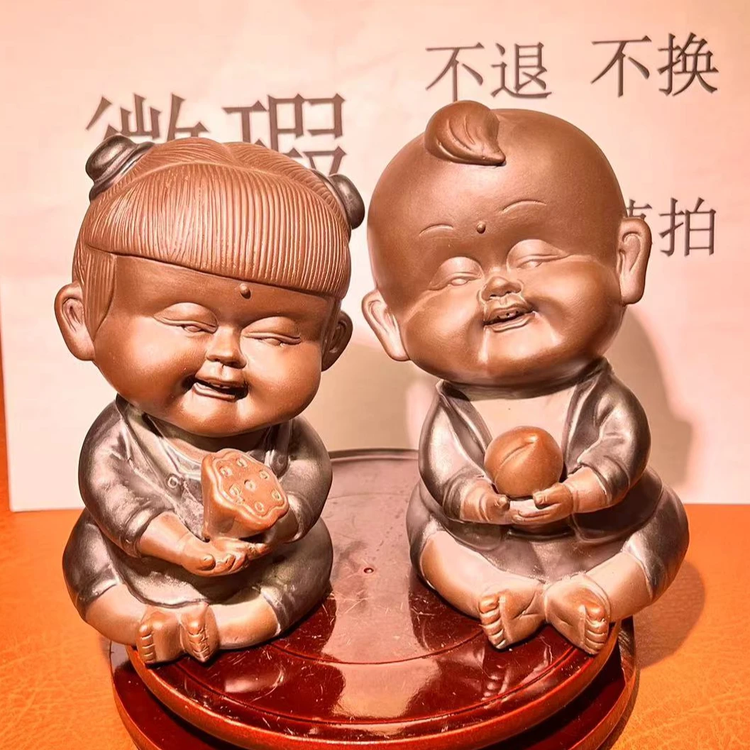 微瑕匠器陶瓷哥窑手工中式茶宠摆件211创意个性茶玩可爱网红家用