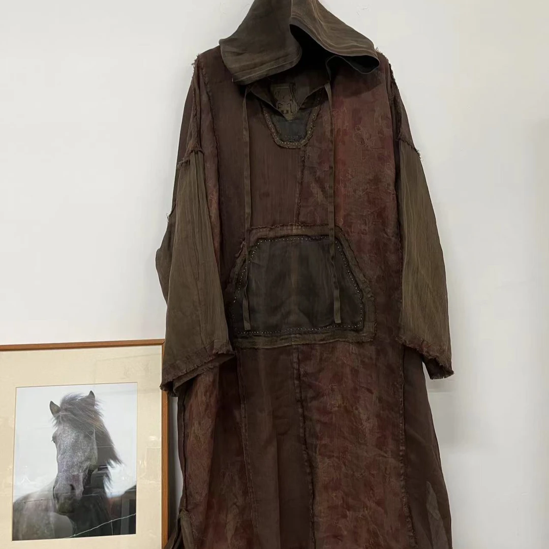 小红分享-荼家33224春款连帽套头拼接连衣裙长110围164