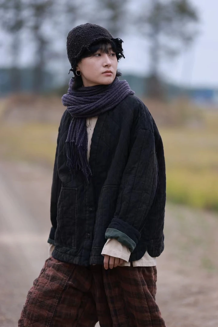 小红分享-古蘭木新款开衫棉衣6175