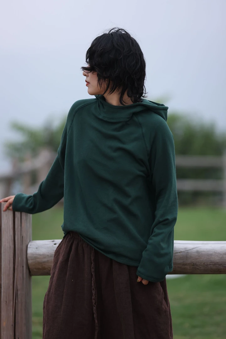 古兰木6790秋款上新棉料连帽卫衣