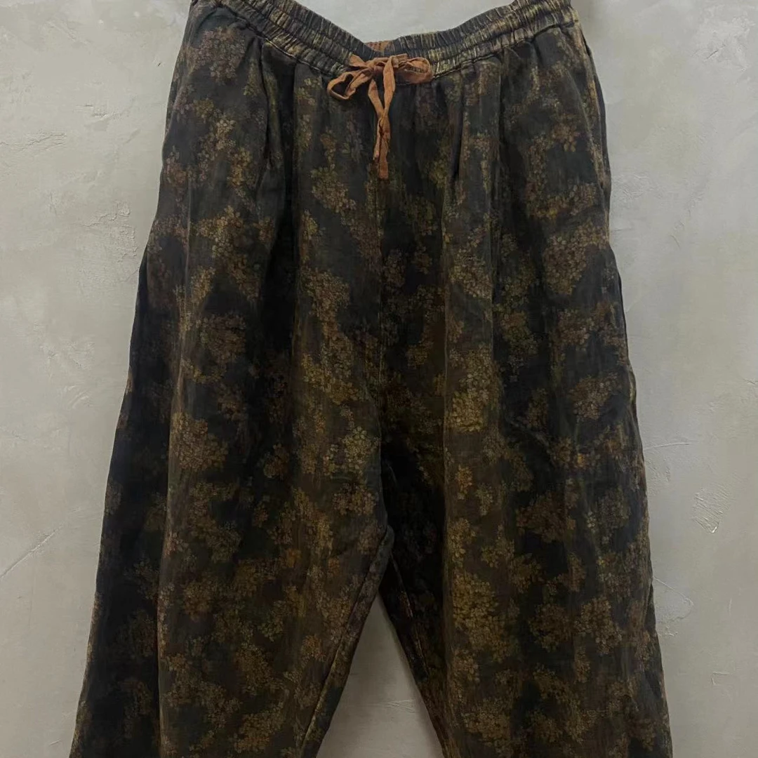 小红分享-古蘭木春款全松紧直筒休闲裤6526