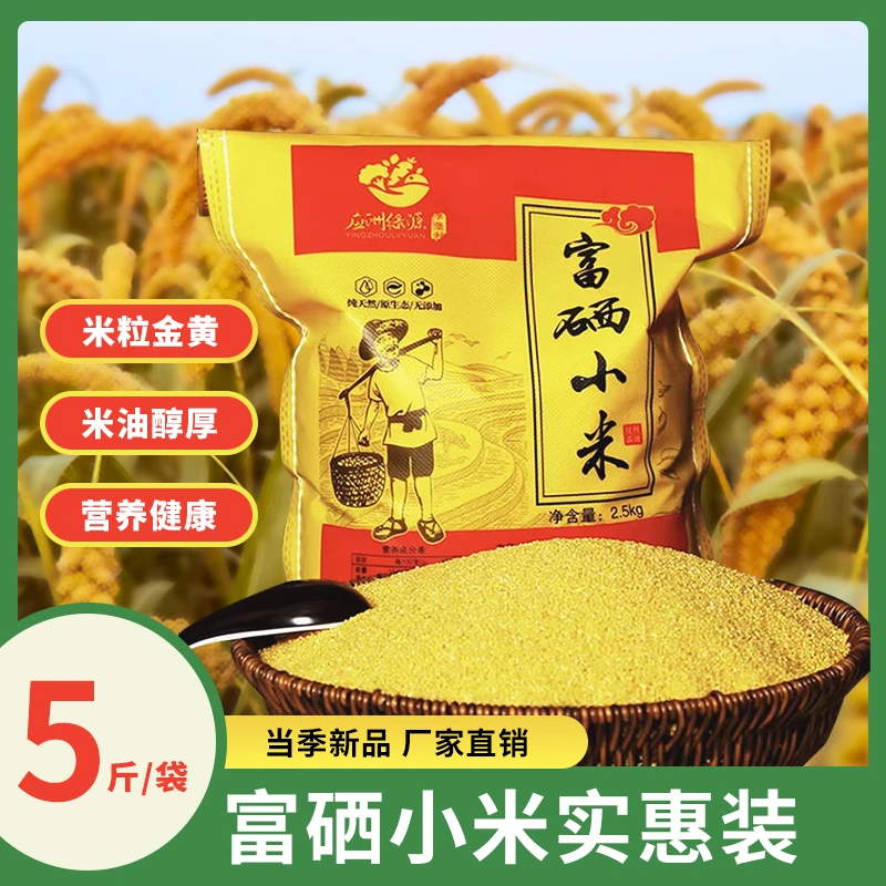 富硒绿色小米优质食用小米 精选优质小米 米香四溢
