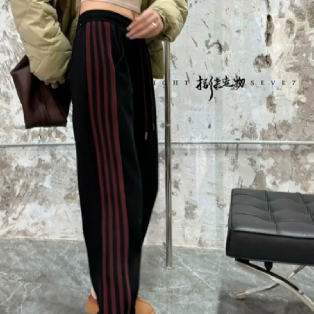 2024秋冬新款加绒魔术贴脚口魔术贴加绒卫裤