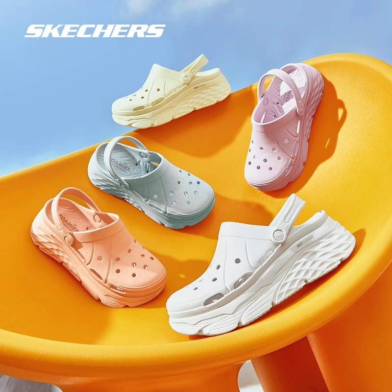 【斯凯奇】泡泡鞋洞洞鞋百搭厚底增高凉拖鞋111127 DB