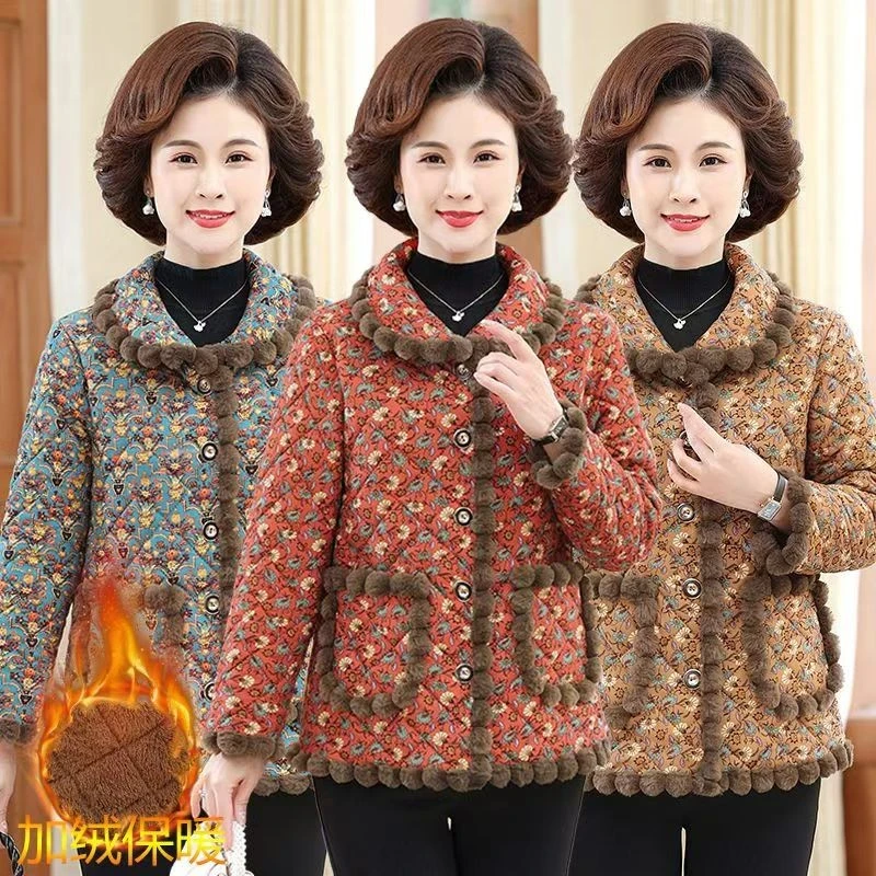 中老年棉衣妈妈装