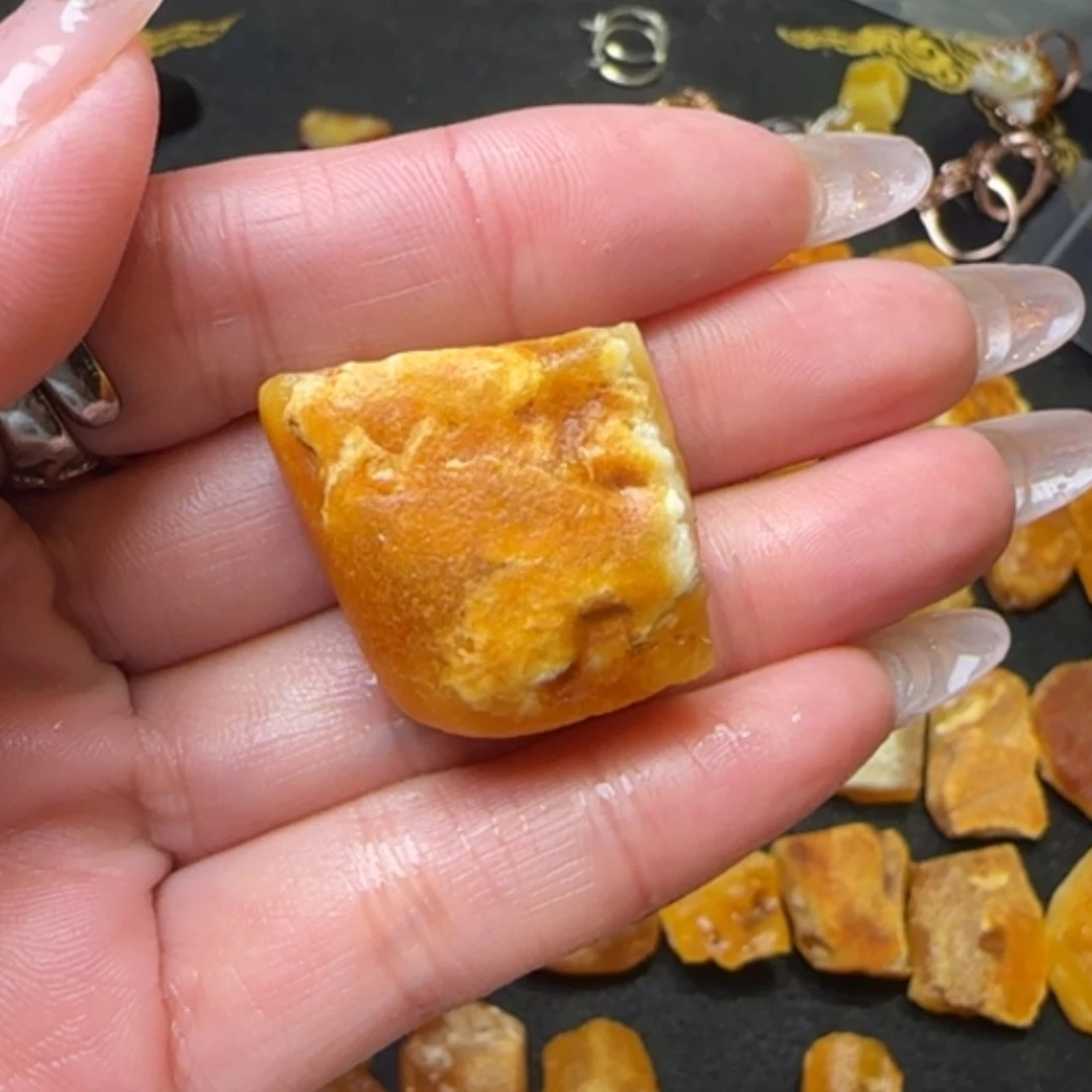 【闪购商品】定制琥珀未镶嵌七**喜