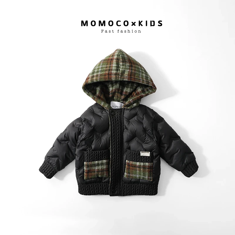MOMOCO/玛米玛卡儿童羽绒服冬季保暖洋气百搭连帽加厚羽绒服