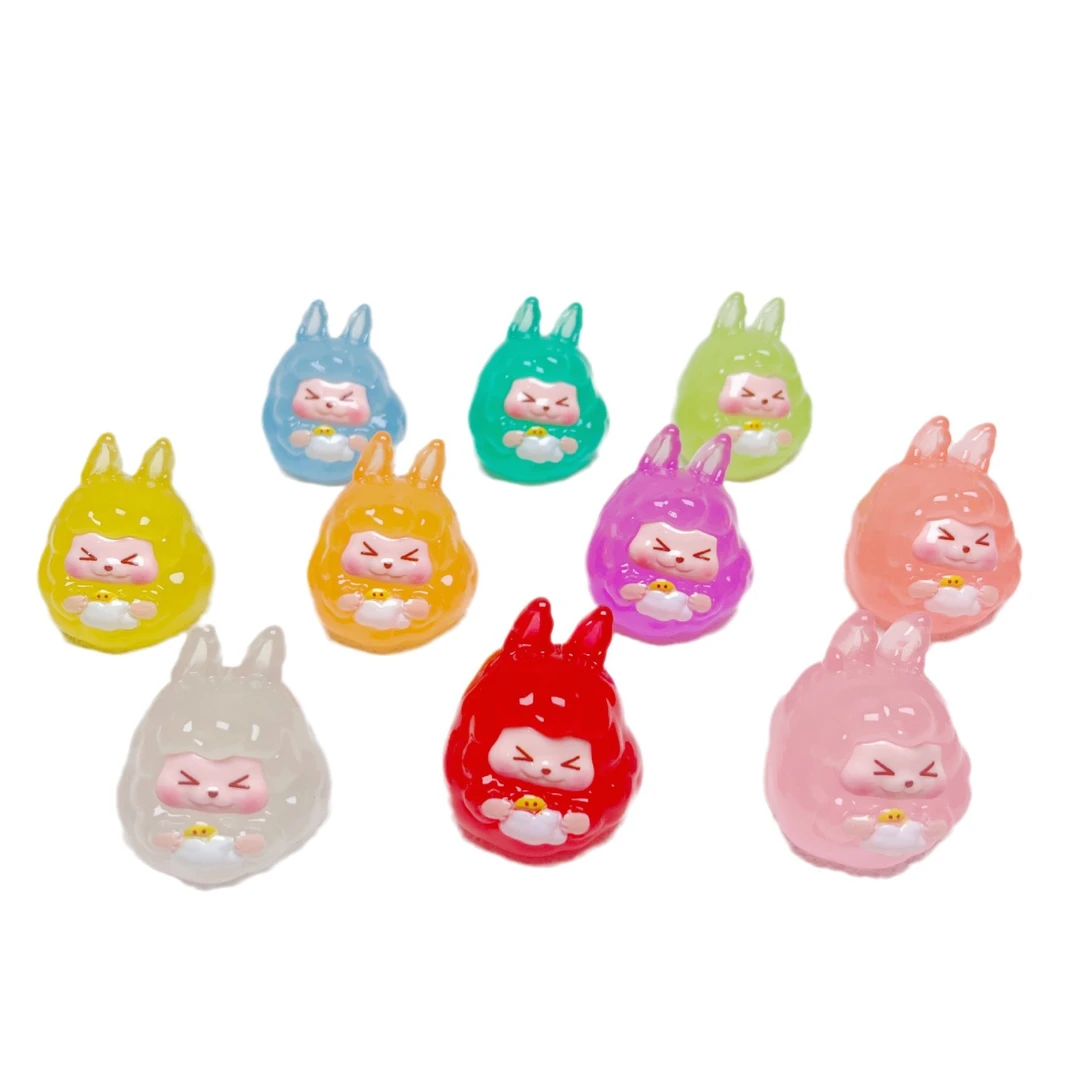 对对碰网中号云朵KIKI树脂夜光透色摆件玩具