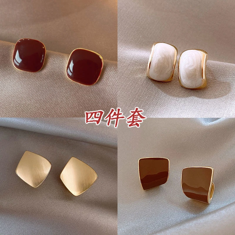 合金耳饰 复古耳环气质网红耳饰2024年秋冬新款爆款轻奢百搭耳钉