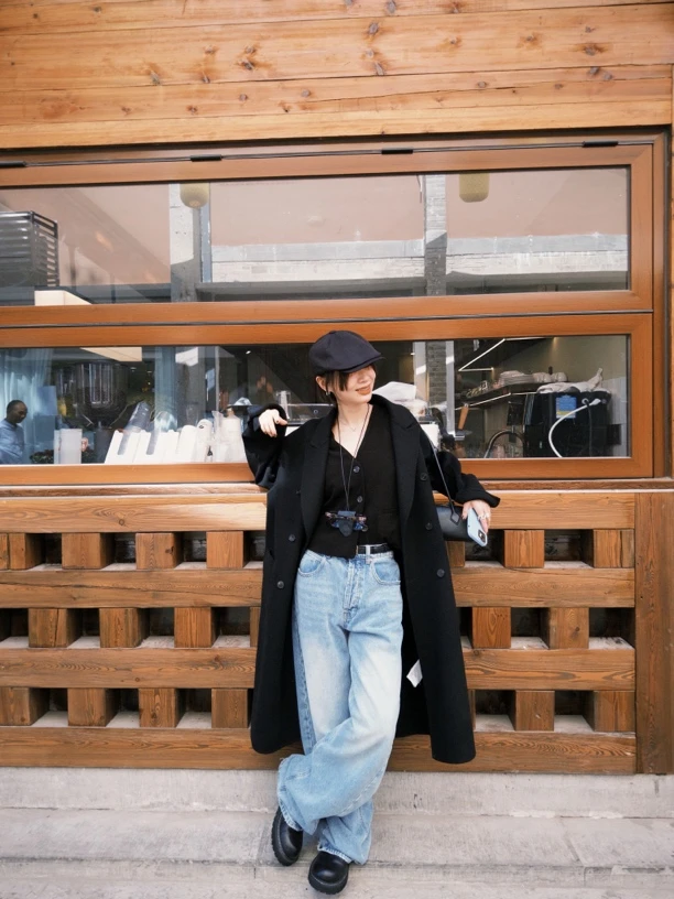 LIS&Az-私服落肩绵羊毛大衣 A012