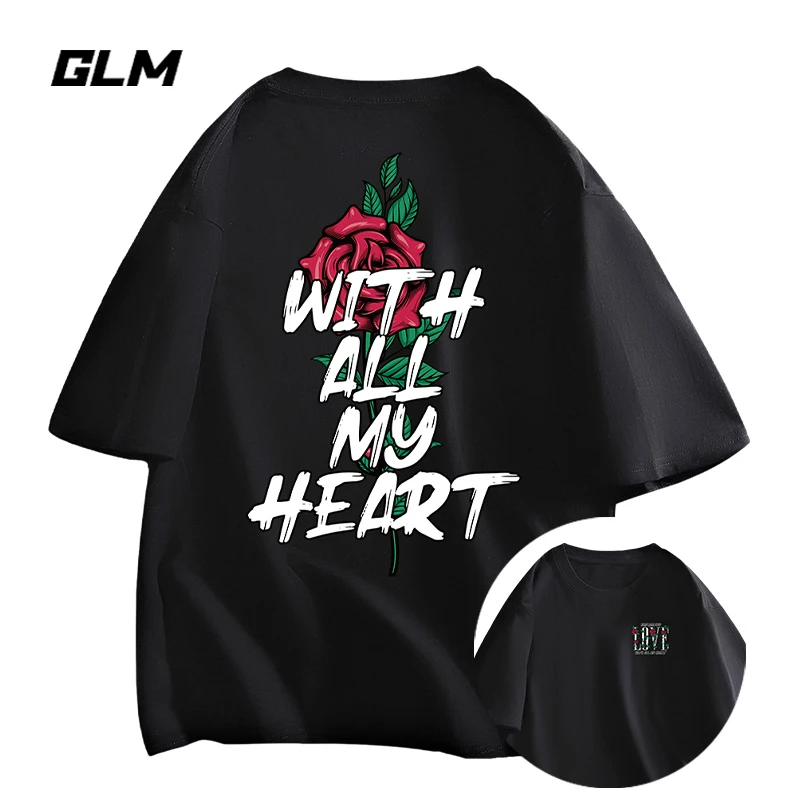 潮牌半袖男士短袖t恤男装衣服夏季纯棉白色内搭大学生品质打底衫