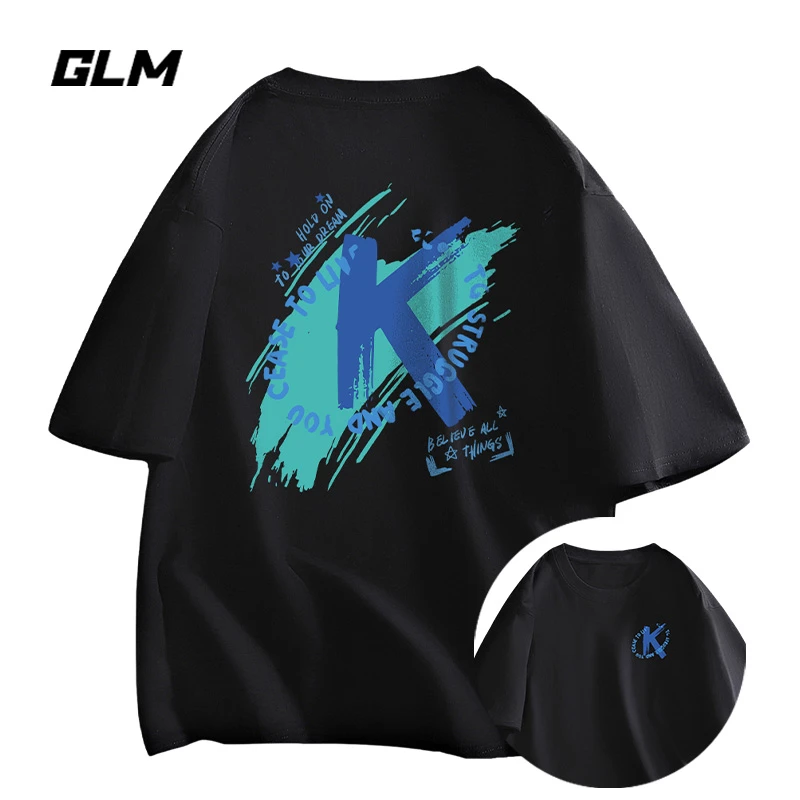 潮牌半袖男士短袖t恤男装衣服夏季纯棉白色内搭大学生品质打底衫