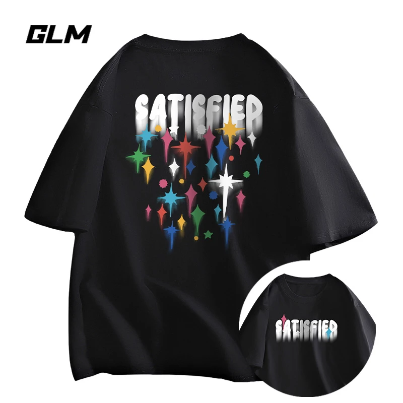 潮牌半袖男士短袖t恤男装衣服夏季纯棉白色内搭大学生品质打底衫