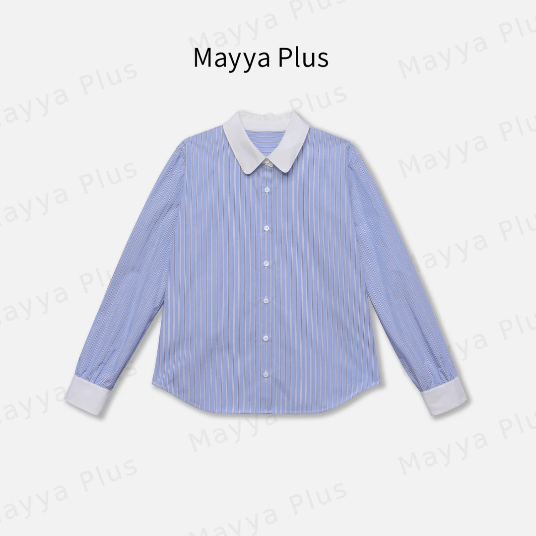【青出于蓝】Mayya Plus麦芽定制轻奢气质显瘦百搭梭织上衣32436216