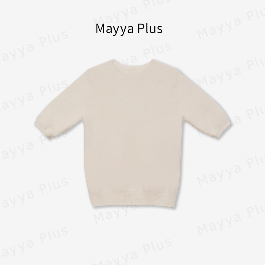 【秋至】Mayya Plus麦芽定制轻奢气质显瘦百搭款毛织上衣32437392