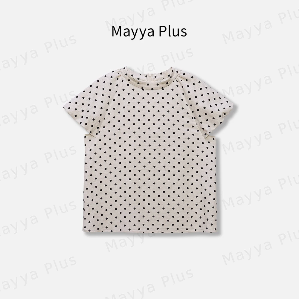 【波点物语】Mayya Plus麦芽定制轻奢气质显瘦百搭梭织上衣32426932