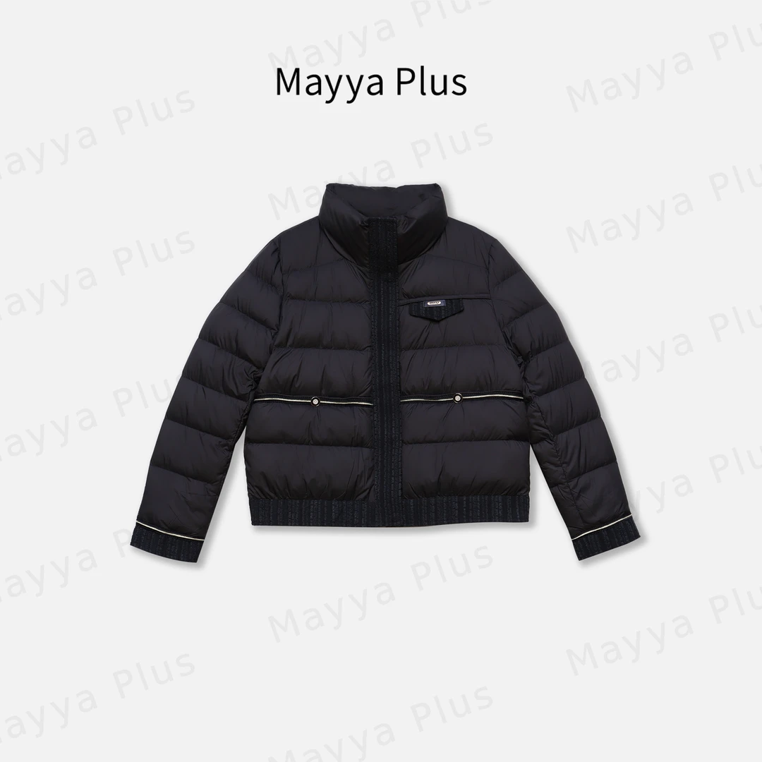 【法式小资】Mayya Plus麦芽定制轻奢气质显瘦款短羽绒外套32437987
