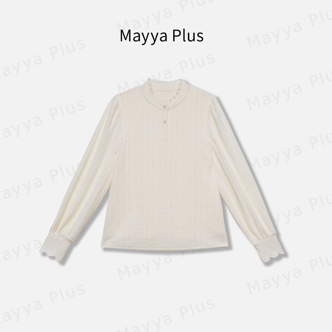 【绒绒暖意】Mayya Plus麦芽定制轻奢气质显瘦百搭针织上衣32446390