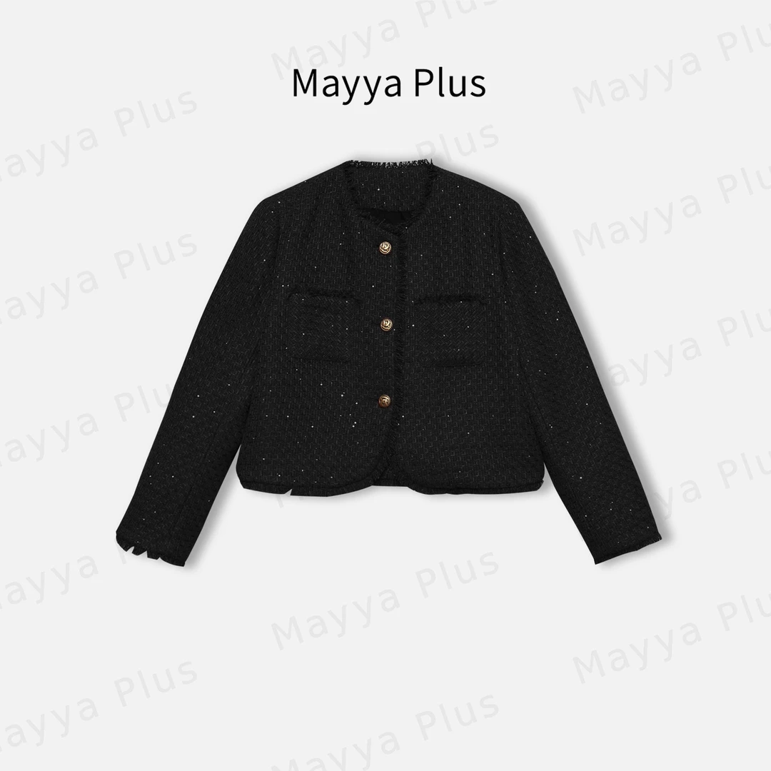 【唯爱】Mayya Plus时尚新品轻奢气质显瘦百搭款梭织外套32446873
