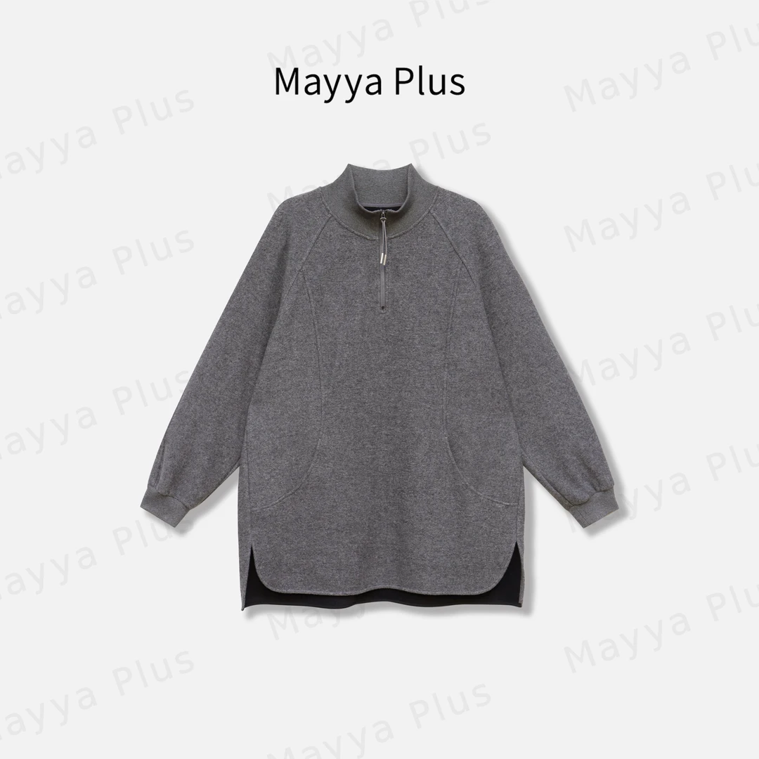 【幸运日】Mayya Plus麦芽定制轻奢气质显瘦百搭款针织上衣32448003