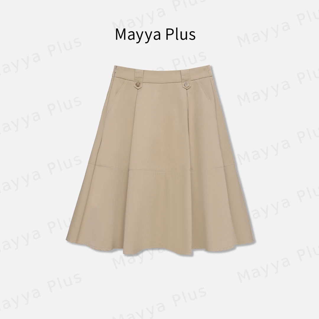 【减龄公式】Mayya Plus麦芽定制轻奢气质显瘦百搭梭织裙子32427888