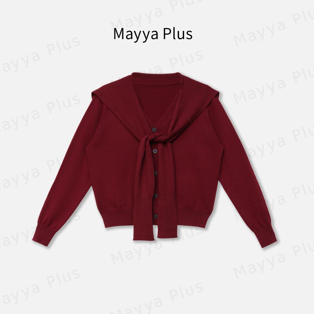 【美神降临】Mayya Plus麦芽定制轻奢气质显瘦百搭毛织上衣32437686