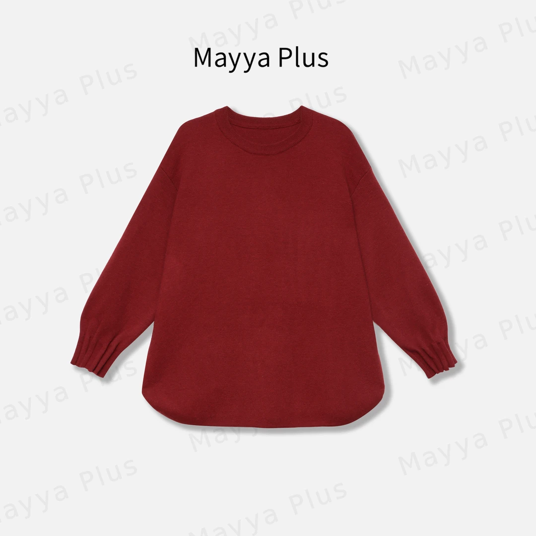 【温存】Mayya Plus麦芽定制轻奢气质羊毛混纺款毛织上衣32448098