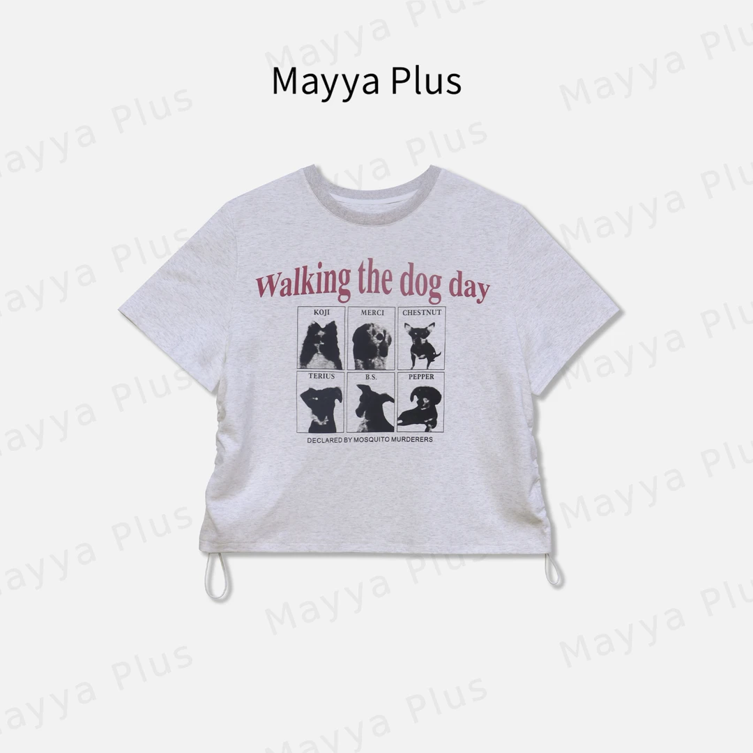 【趣味小狗】Mayya Plus麦芽定制轻奢气质显瘦百搭休闲T恤32427870A