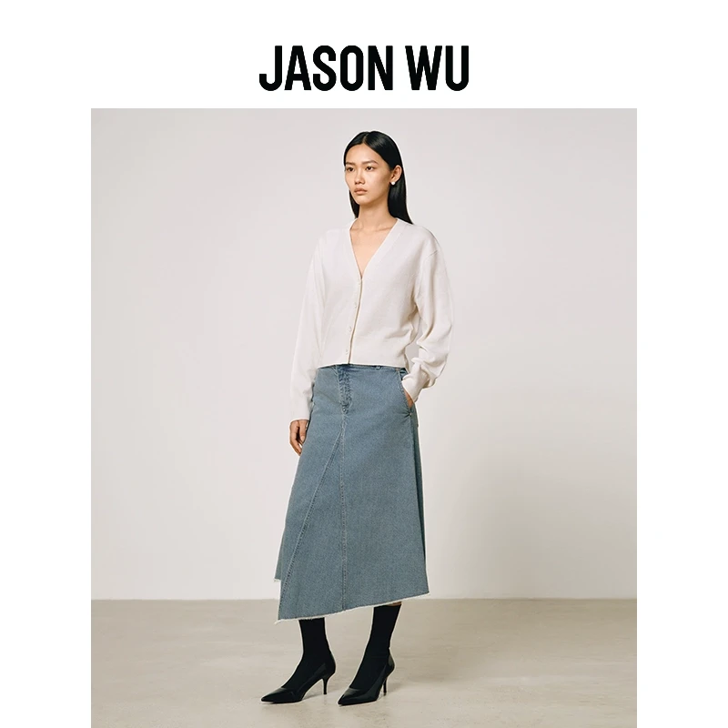 【朱迪专属】JASON WU 简约通勤百搭简约鸢尾牛仔裙子夏季半身裙