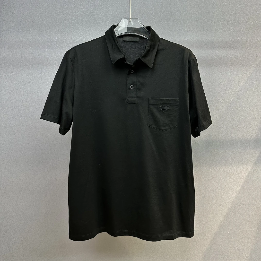 全新未使用 Prada/普拉达 Prada口袋polo领短袖T恤经典时尚