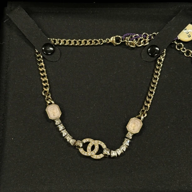 95新 Chanel/香奈儿 香奈儿粉色冰糖项链