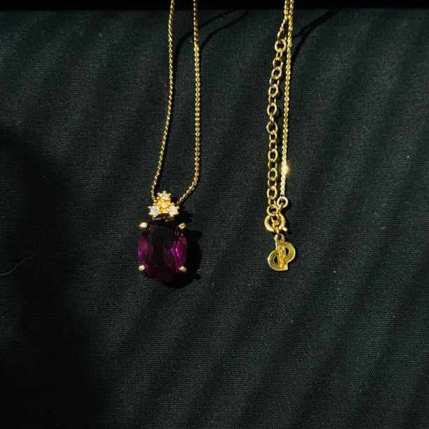 95新 DIOR/迪奥 迪奥紫色水滴项链