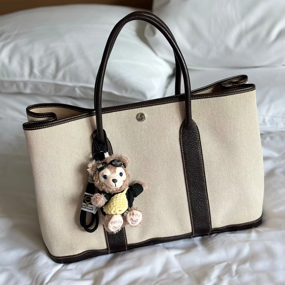 95新 Hermes/爱马仕 坚诚中古/花园36米棕配色/6599