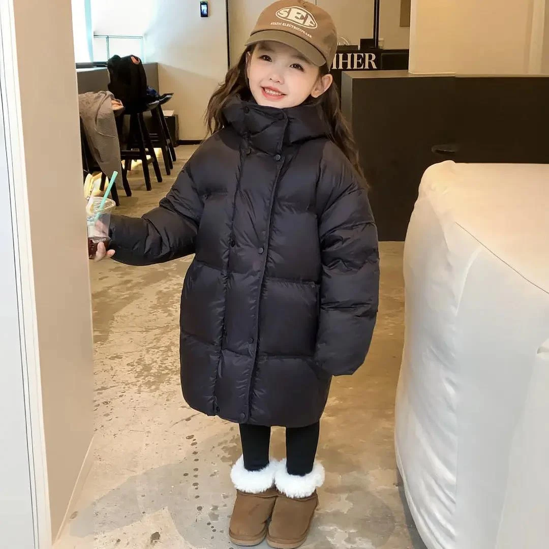 波司断码女童杜邦三防羽绒服2023秋冬新款儿童百搭免洗90白鸭绒上