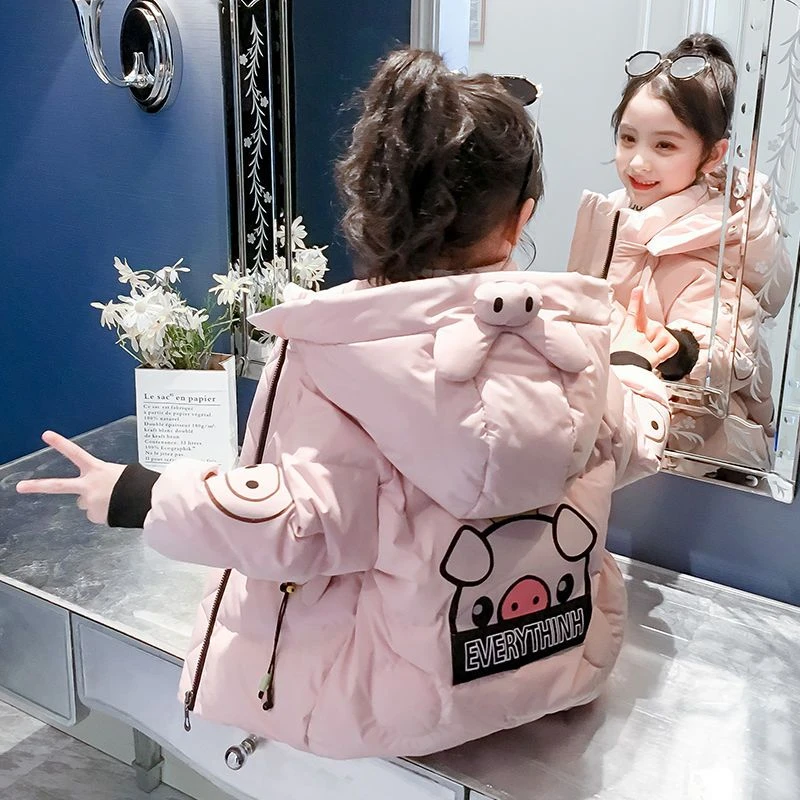波司断码女童羽绒服服2023新款洋儿童气冬装棉袄中大童女孩保暖棉
