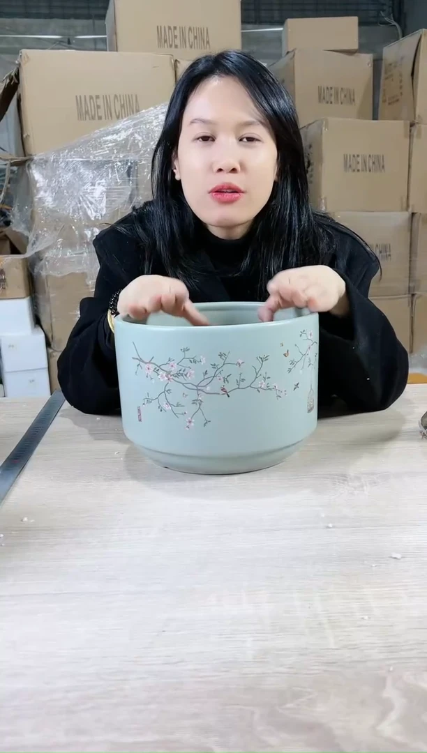 【闪购商品】陶瓷15cm-20cm蝴蝶兰鸟笼淡蓝色大号25X17