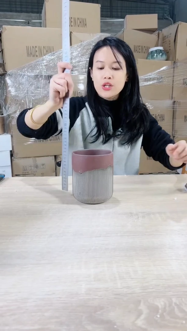 【闪购商品】陶瓷15cm以下半条纹紫砂12X14